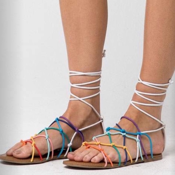 Mossimo Supply Co. Shoes - Mossimo Kassandra Gladiator Sandals Rainbow New